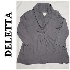 Anthropologie Deletta Gray Top (Medium)